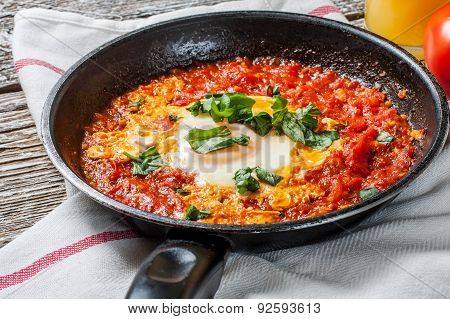 Shakshouka With Fried Egg.