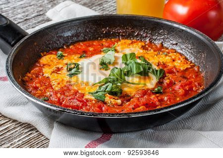 Shakshouka With Fried Egg.