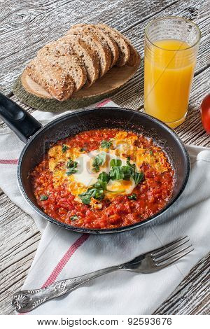 Shakshouka With Fried Egg.