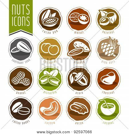 Nuts icon set