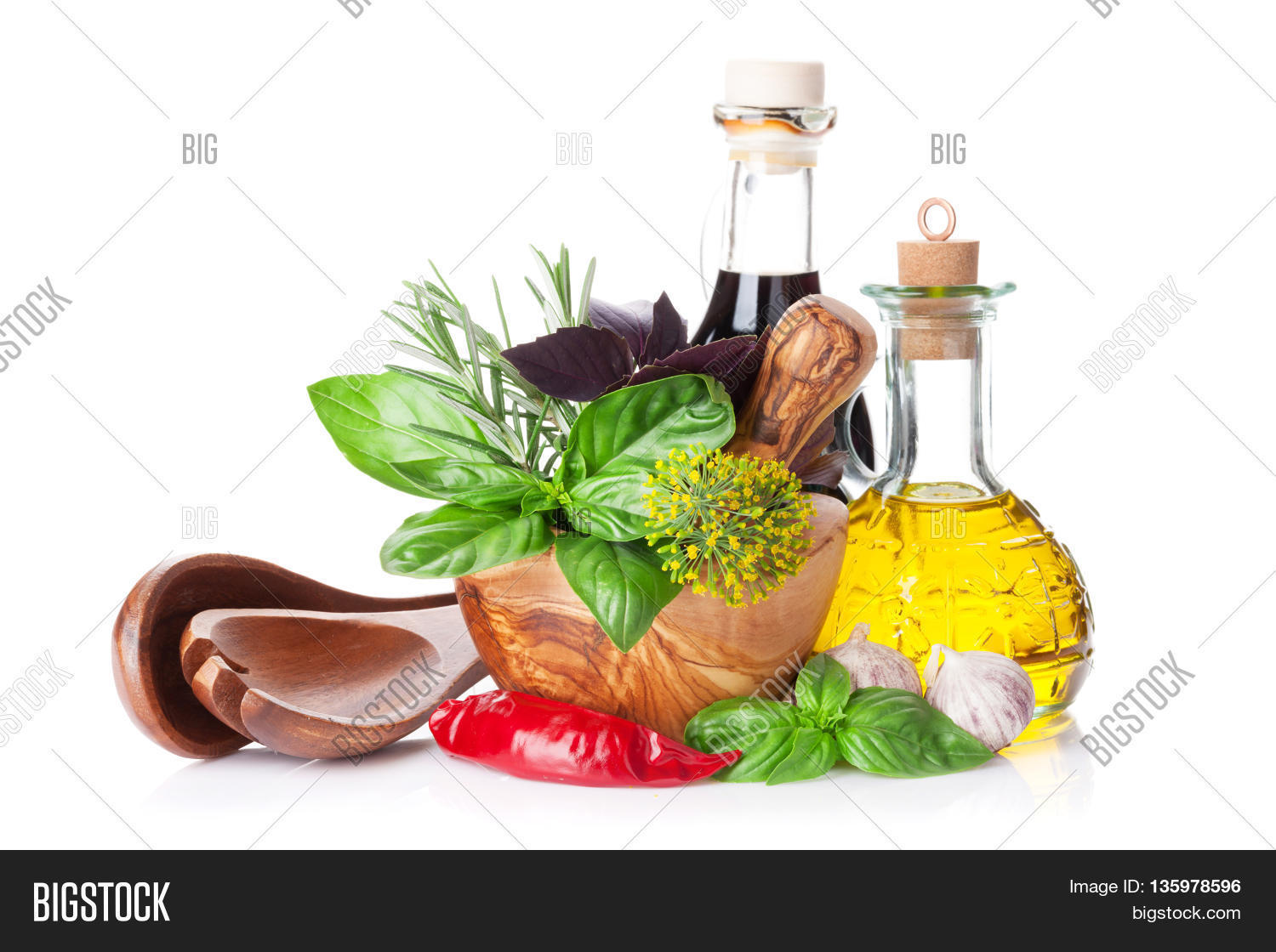 Fresh Garden Herbs Image Photo Free Trial Bigstock