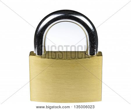 Solid brass satin lock with hardened steel temperated shackle