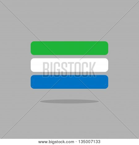 Sierra Leone Flag State Symbol Stylized Geometric Elements