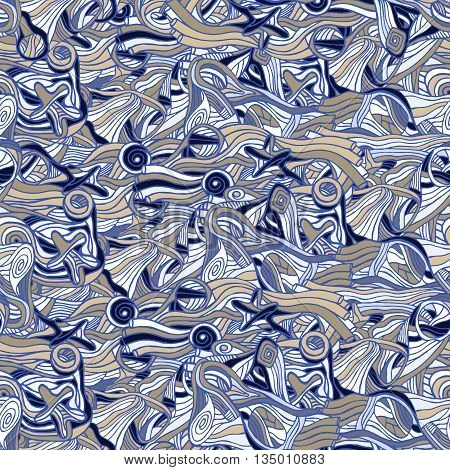 Abstract Hand-drawn Colorful Seamless Pattern.
