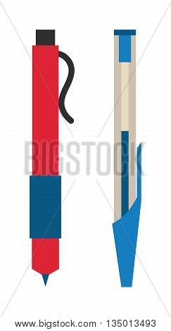 Vector pen illustration isolated on white. Vector pen icon illustration. Vector pen education icon vector. Vector pen silhouette flat style