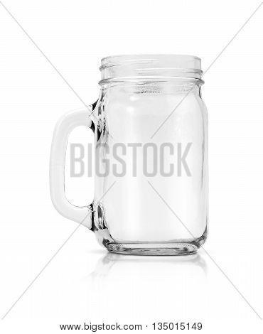 Clear glass bottle isolated on white background with clipping path