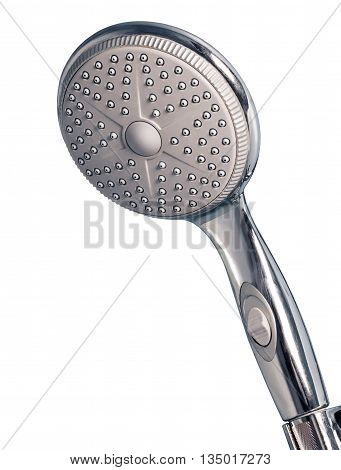 Sillver shower head isolated on white background
