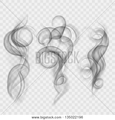 Set Of Translucent Gray Smoke