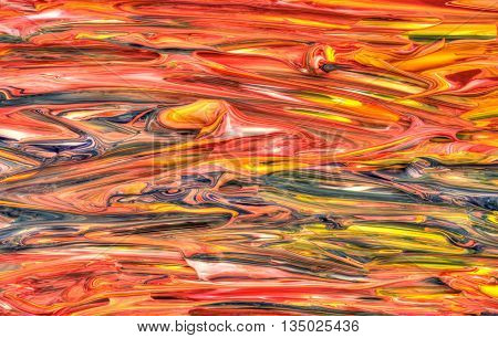 Mixed painted colors with colors red, green, blue, yellow, white, orange