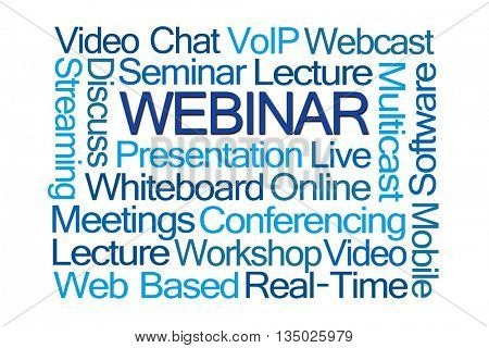 Webinar Word Cloud on White Background