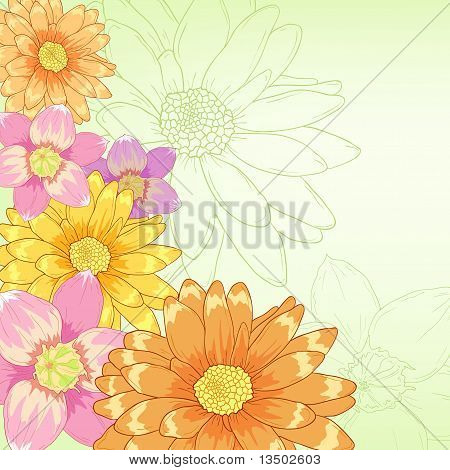 flores con adornos
