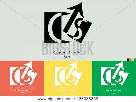 computer information system technology icon, concept design