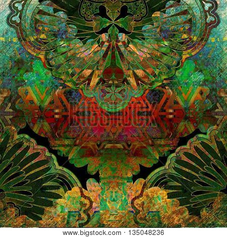 patterned symmetric abstract motley vivid spotted background