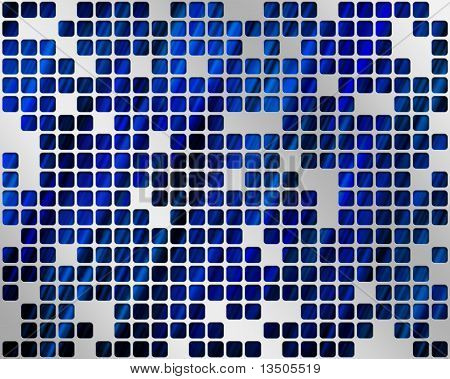 Blue Under Metal Grid