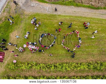 Rose Picking Festival Aerial View
