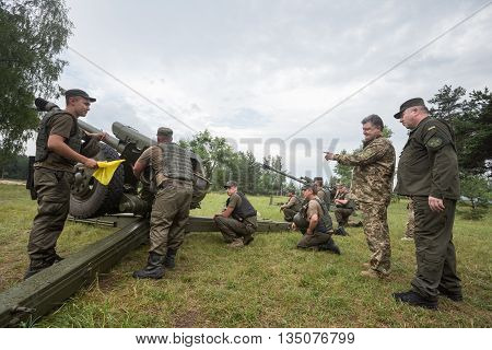 Military Training  At Training Center Of National Guard Of Ukraine