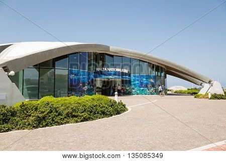 St Paul's Bay Malta - May 08 2016: Malta Nationale Aquarium in St Paul's Bay Malta