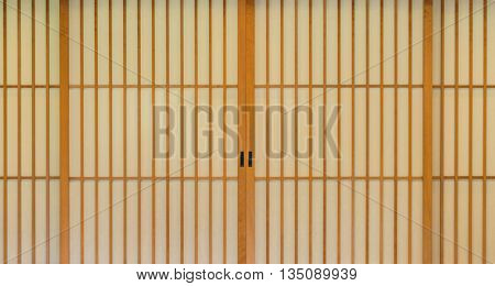 Japanese sliding paper door
