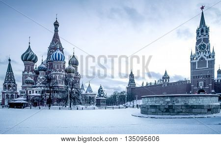 Saint Basil's Cathedral on Red Square in Moscow Russia