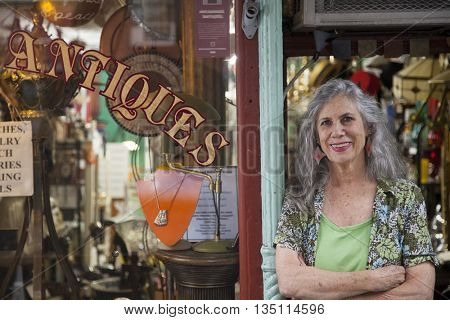 Antique store owner
