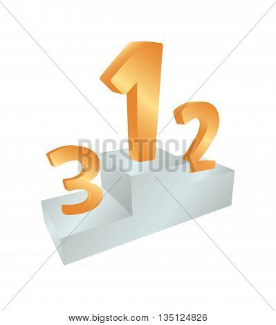 3d Winners podium illustration. sports victory podium