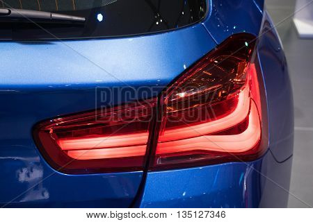The Closeup Back Red Tail light car