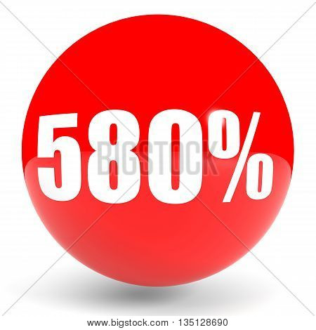Discount 580 Percent Off. 3D Illustration.