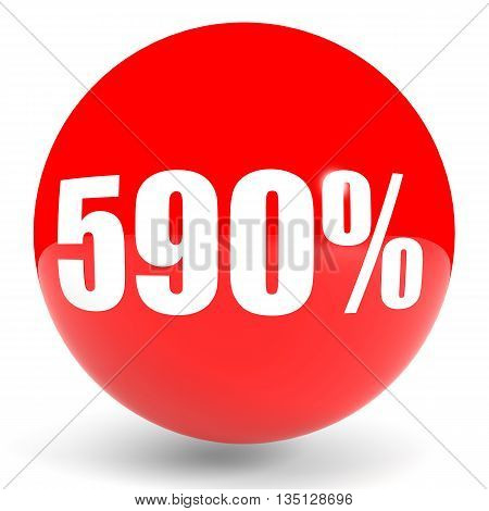 Discount 590 Percent Off. 3D Illustration.