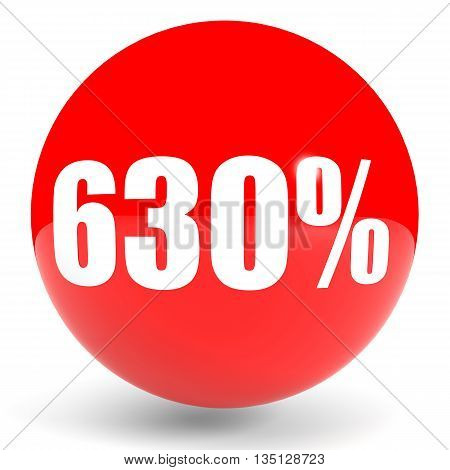 Discount 630 Percent Off. 3D Illustration.