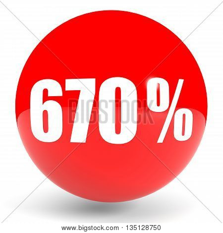 Discount 670 Percent Off. 3D Illustration.
