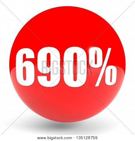 Discount 690 Percent Off. 3D Illustration.