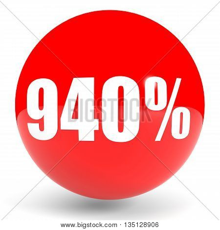Discount 940 Percent Off. 3D Illustration.