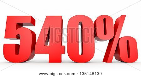 Discount 540 Percent Off. 3D Illustration.