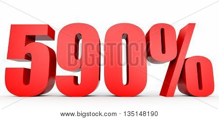 Discount 590 Percent Off. 3D Illustration.