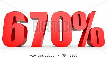 Discount 670 Percent Off. 3D Illustration.