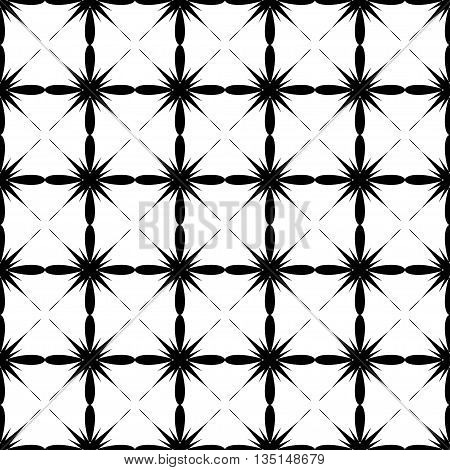 Star and square seamless pattern. Fashion graphic background design. Modern geometric stylish abstract texture. Monochrome template 4 prints textiles wrapping wallpaper website VECTOR illustration