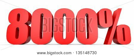 Discount 8000 Percent Off. 3D Illustration.