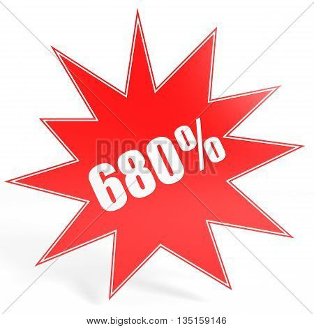 Discount 680 Percent Off. 3D Illustration.
