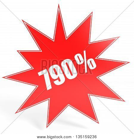 Discount 790 Percent Off. 3D Illustration.