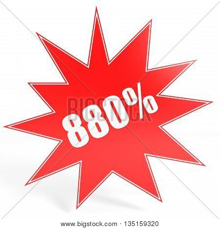 Discount 880 Percent Off. 3D Illustration.