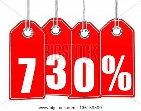 Discount 730 Percent Off. 3D Illustration.