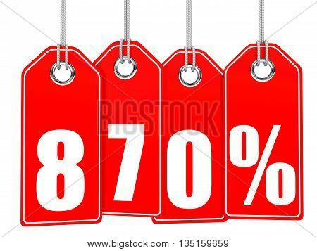 Discount 870 Percent Off. 3D Illustration.