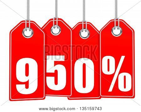 Discount 950 Percent Off. 3D Illustration.