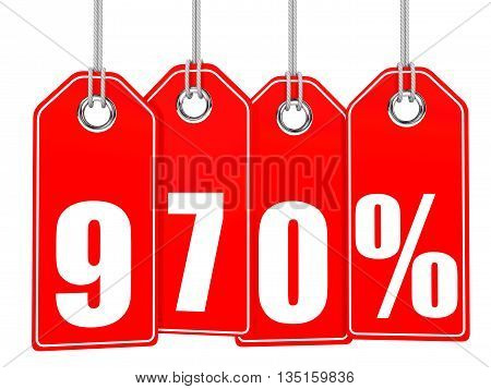 Discount 970 Percent Off. 3D Illustration.
