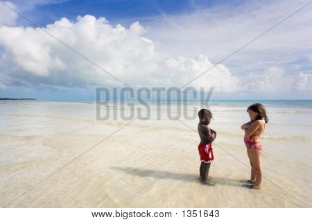 Rovinato vacanza - diversità sulla spiaggia.