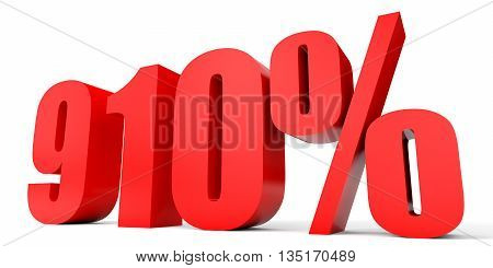 Discount 910 Percent Off. 3D Illustration.