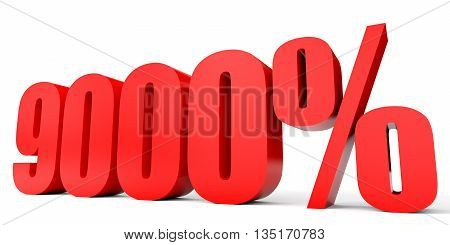 Discount 9000 Percent Off. 3D Illustration.