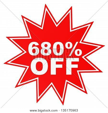 Discount 680 Percent Off. 3D Illustration.