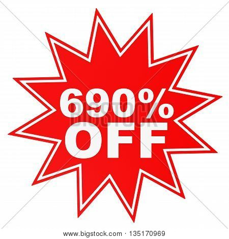 Discount 690 Percent Off. 3D Illustration.