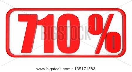 Discount 710 Percent Off. 3D Illustration.